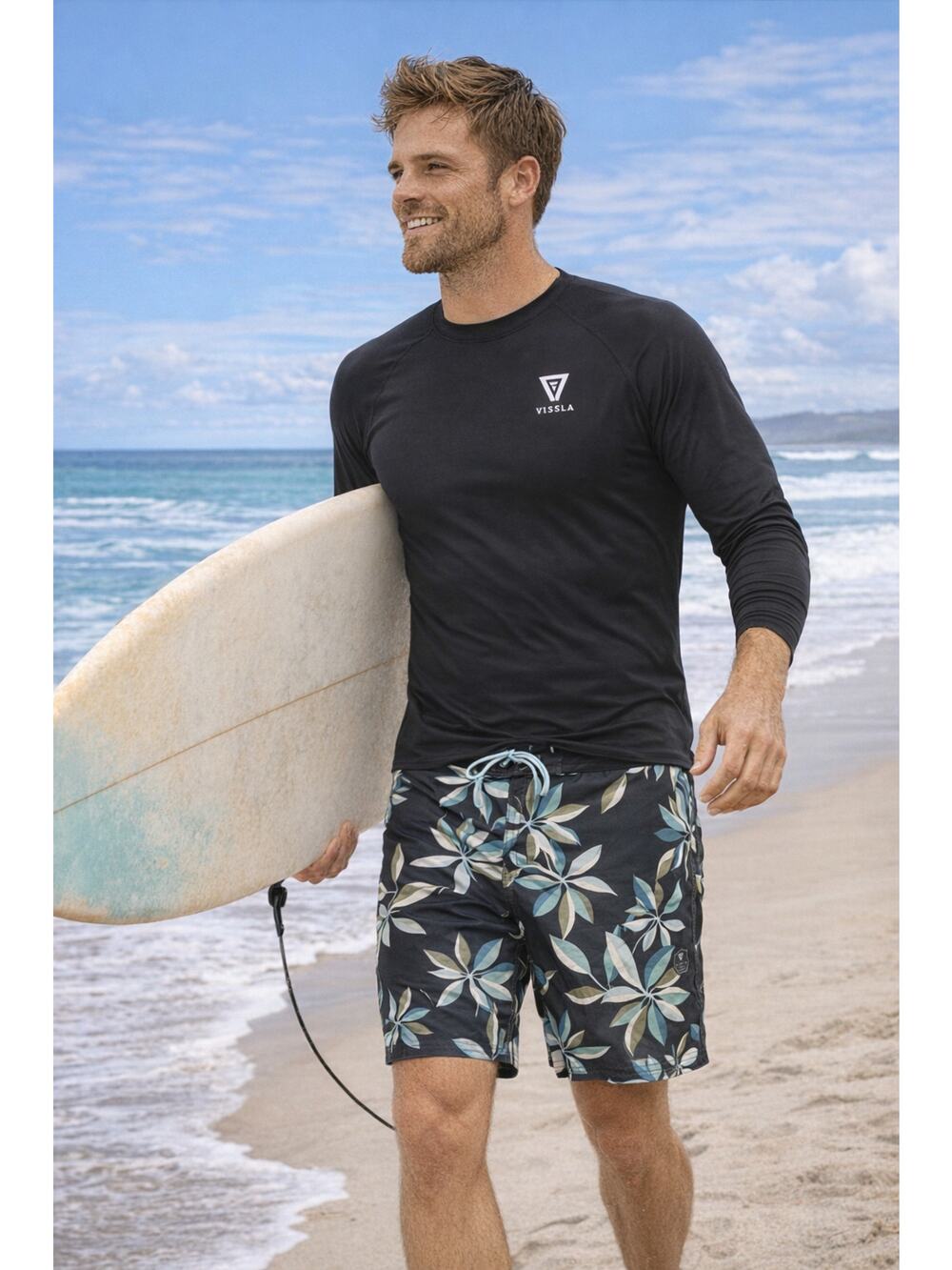 Vissla Montra Tropical Print Boardshorts Swim Trunks Surf 30